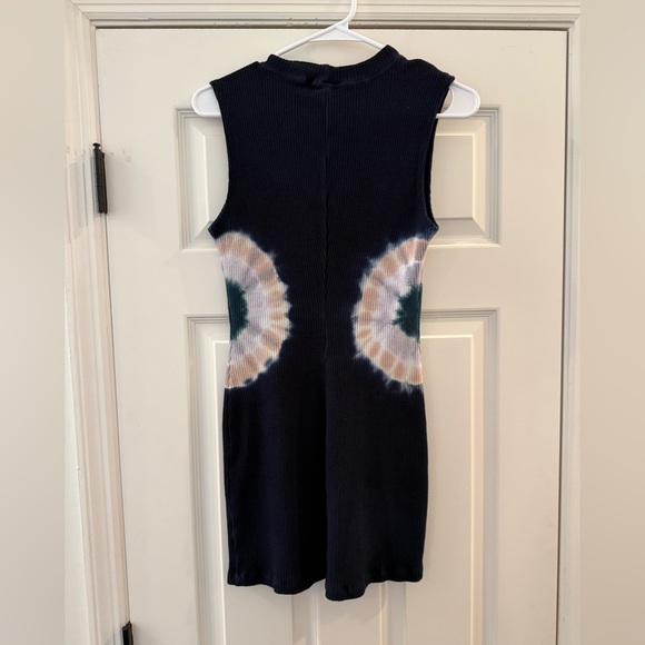 Monrow Tie Dye Dress Sleeveless Ribbed Mini Tank Dress Womens Medium - Picture 4 of 5